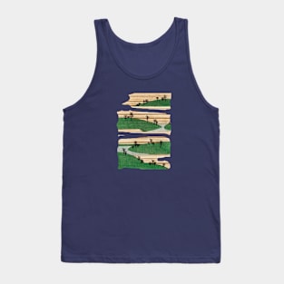 Japanese Woodblock Illustration of Trees Tank Top